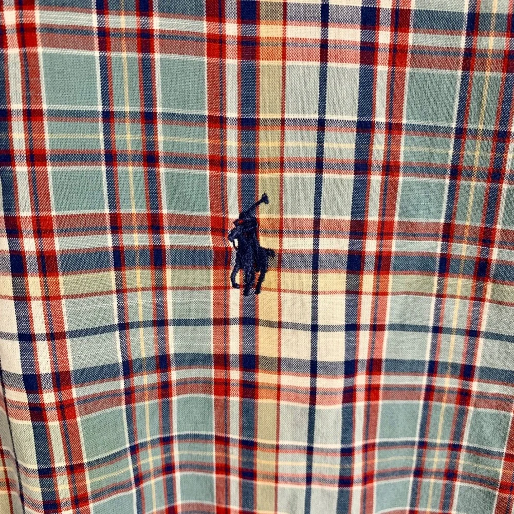 Ralph Lauren‎ Plaid Button Down Shirt Blake Long Sleeve Cotton Men Sz M Preppy